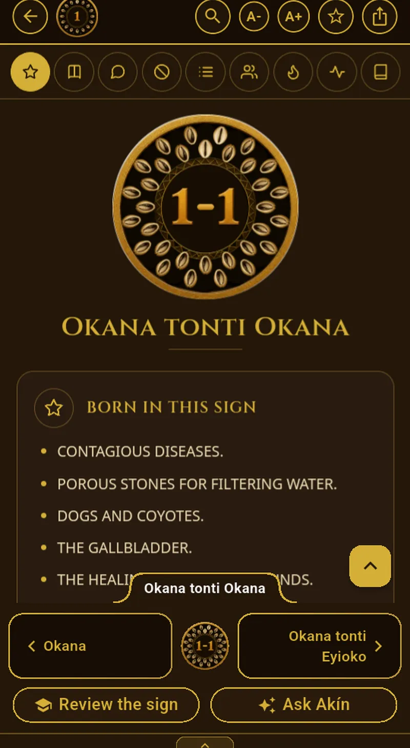 “Sign card” screen of Signos del Caracol on iPad